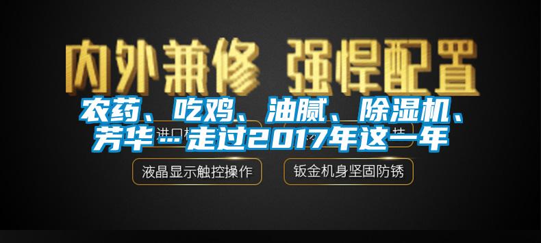 農藥、吃雞、油膩、除濕機、芳華…走過2017年這一年