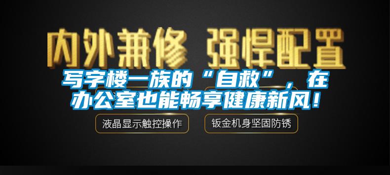 寫字樓一族的“自救”，在辦公室也能暢享健康新風！