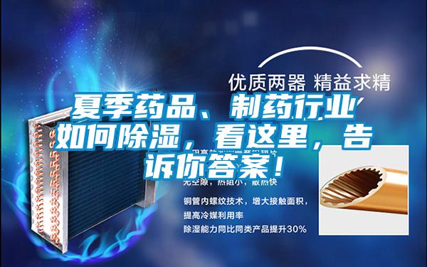夏季藥品、制藥行業(yè)如何除濕，看這里，告訴你答案！