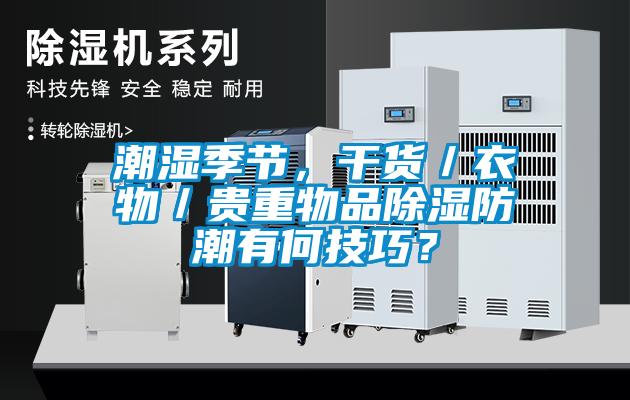潮濕季節，干貨／衣物／貴重物品除濕防潮有何技巧？