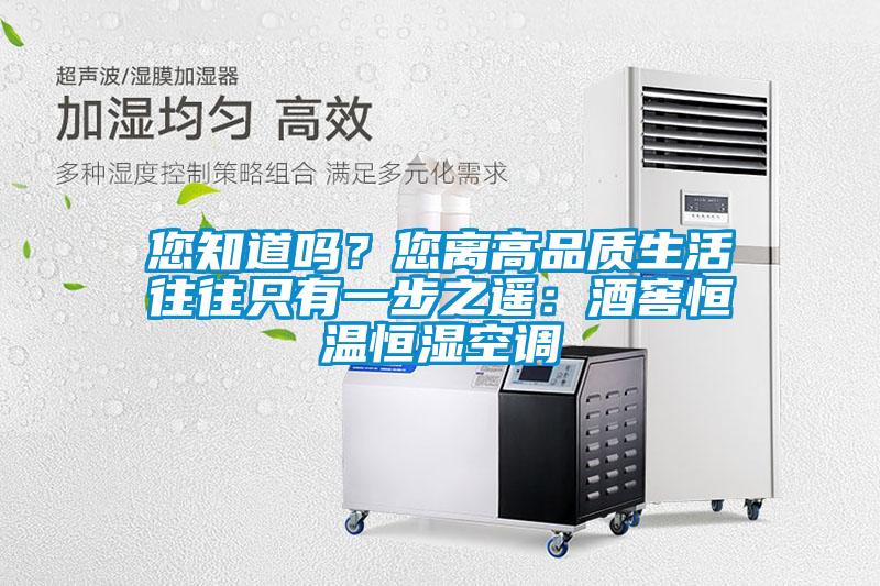 您知道嗎？您離高品質生活往往只有一步之遙：酒窖恒溫恒濕空調