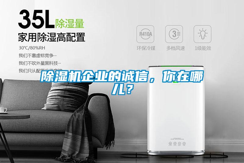 除濕機企業的誠信，你在哪兒？