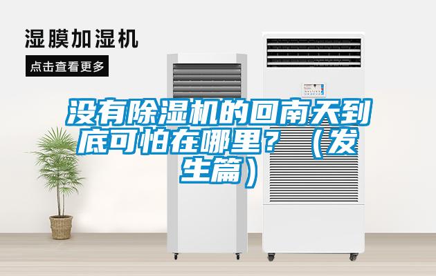 沒有除濕機的回南天到底可怕在哪里？（發生篇）