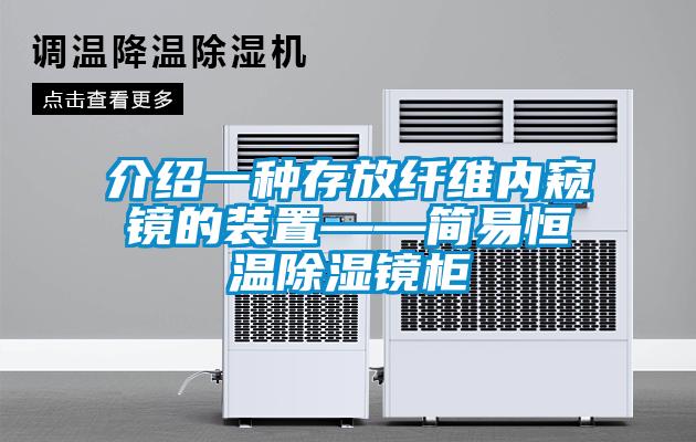 介紹一種存放纖維內(nèi)窺鏡的裝置——簡易恒溫除濕鏡柜