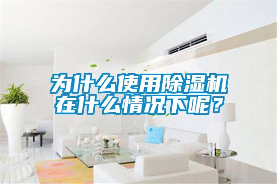 為什么使用除濕機在什么情況下呢？