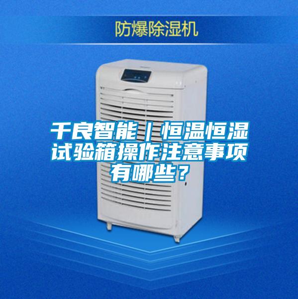 千良智能｜恒溫恒濕試驗箱操作注意事項有哪些？