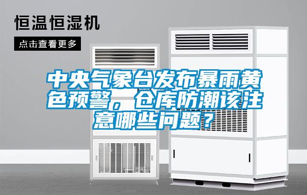 中央氣象臺發布暴雨黃色預警，倉庫防潮該注意哪些問題？
