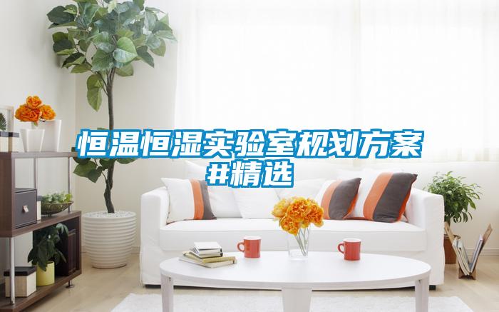 恒溫恒濕實驗室規劃方案#精選