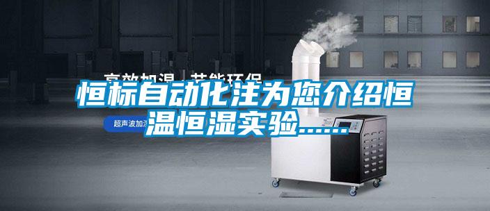 恒標自動化注為您介紹恒溫恒濕實驗......