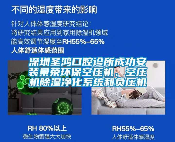 深圳圣鴻口腔診所成功安裝景榮環?？諌簷C、空壓機除濕凈化系統和負壓機