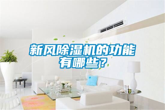 新風除濕機的功能有哪些？