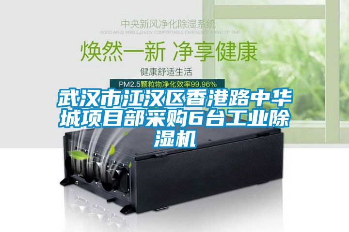 武漢市江漢區香港路中華城項目部采購6臺工業除濕機