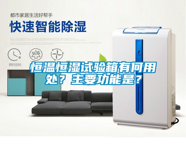 恒溫恒濕試驗箱有何用處？主要功能是？