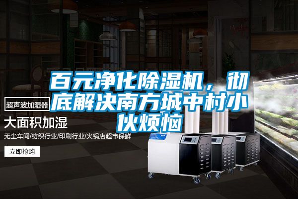 百元凈化除濕機，徹底解決南方城中村小伙煩惱
