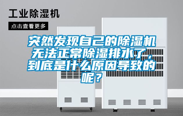 突然發現自己的除濕機無法正常除濕排水了，到底是什么原因導致的呢？