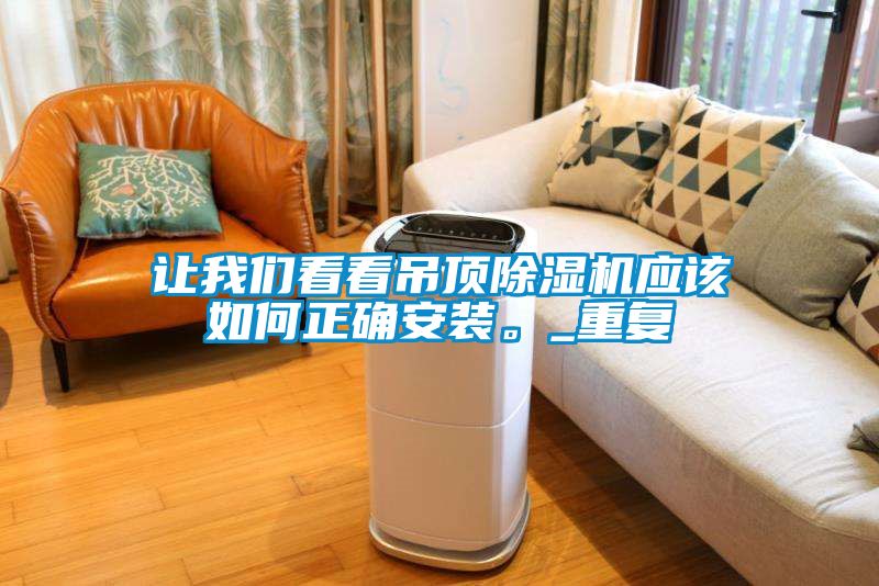 讓我們看看吊頂除濕機應該如何正確安裝。_重復