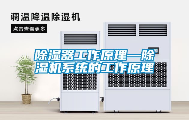 除濕器工作原理—除濕機系統的工作原理