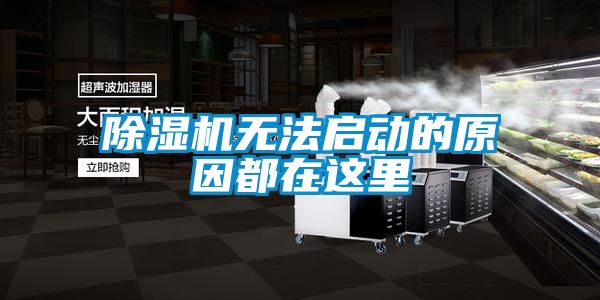 除濕機無法啟動的原因都在這里