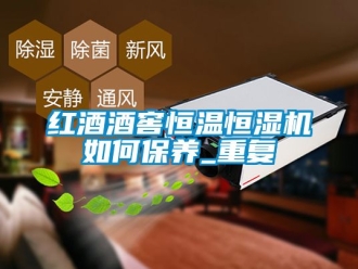 知識百科紅酒酒窖恒溫恒濕機如何保養_重復