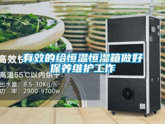 知識百科有效的給恒溫恒濕箱做好保養維護工作
