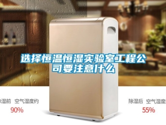 知識百科選擇恒溫恒濕實驗室工程公司要注意什么