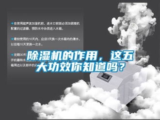 企業新聞除濕機的作用，這五大功效你知道嗎？