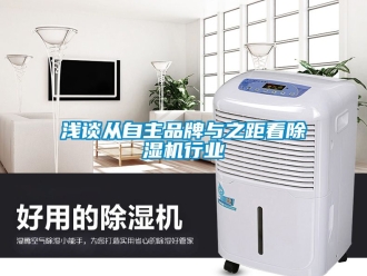 企業新聞淺談從自主品牌與之距看除濕機行業