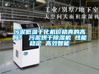 企業新聞污泥低溫干化機價格真的高嗎？ 污泥烘干除濕機 性能穩定 高效智能