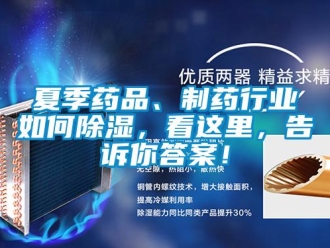 常見問題夏季藥品、制藥行業如何除濕，看這里，告訴你答案！