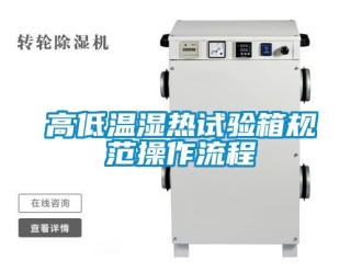 常見問題高低溫濕熱試驗箱規(guī)范操作流程