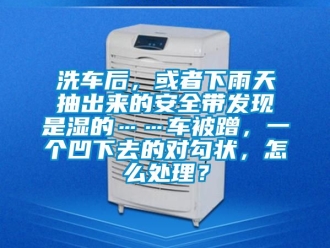 企業新聞洗車后，或者下雨天抽出來的安全帶發現是濕的……車被蹭，一個凹下去的對勾狀，怎么處理？