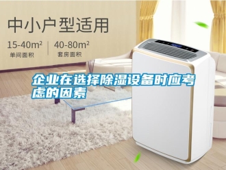 行業(yè)新聞企業(yè)在選擇除濕設(shè)備時應(yīng)考慮的因素