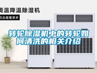 常見問題轉輪除濕機中的轉輪如何清洗的相關介紹