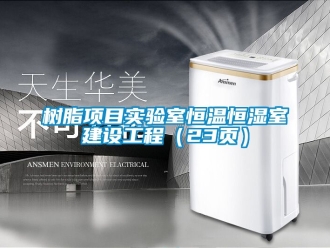 知識百科樹脂項目實驗室恒溫恒濕室建設工程（23頁）